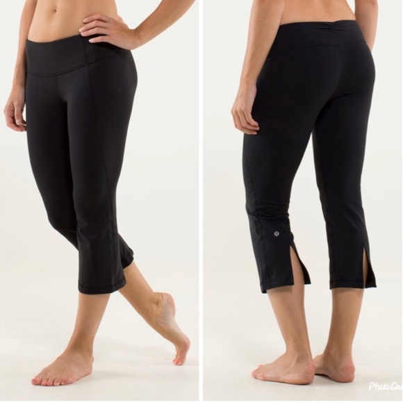 lululemon athletica Pants - Lululemon Gather & Crow Crop Split Cuff Leggings